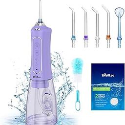 Water Flosser for Teeth, 300ML Cordless Oral Irrigator Rechargeable Dental Flosser Picks with 5 Modes 5 Jet Tips,IPX7 Waterproof Teeth Cleaner for Braces Gum Care, Home Travel Use-83