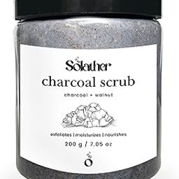 Solather Charcoal Face & Body Scrub 200g | Deep Cleansing & Detoxifying | Activated Charcoal with Natural Exfoliants | Smooths & Purifies Skin-19