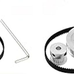 Serplex® Synchronous Wheel for 3D Printer Timing Pulley Gear with FDM Tech 20 60 Teeth 8mm Bore Aluminum Length 200mm x6mm Belt 2PCS-24