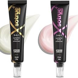 Sotrue Strobe Cream Combo Pack of 2, Gold and Pink - 30gm Each | Primer + Highlighter + Moisturizer | Intense Hydration | Flawless Radiant Dewy Skin | Illuminating & Glowing Makeup Base-15