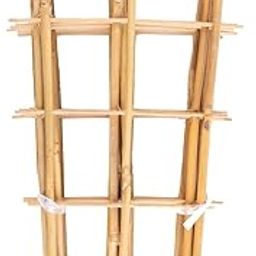 Suman 10 Pack Bamboo Trellis for Climbing Plants 16" Natural Garden Ladder Trellis, Fan -Shaped Plant Support Trellis for Potted Plant Decor-9