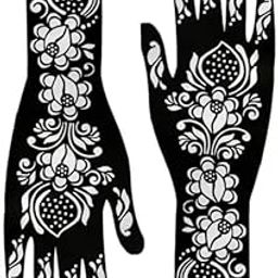 Mehendi Stencil Stickers Bridal Mehendi Stencils Heena Mehandi Sticker for Festivals Functions Girls Women (sku_21)-18