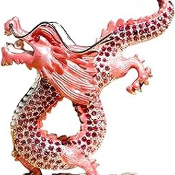 ARTISOUL® Animal Sculpture Dragon Sculpture for Spring Festivals Entrance Cabinet Desk Pink | Home Decor | Figurines-image-65