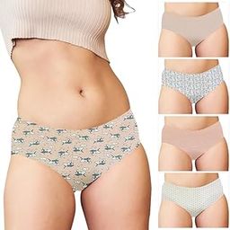 50000 Women's Mid Coverage Super Comfortable Plain & Printed Hipster Panties Combo | Pack of 5-image-16