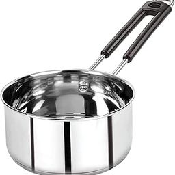 PANCA Stainless Steel Sauce Pan, Tea Pan, Milk Pan Heavy Guage 1.5 Litre (Induction and Gas Stove Friendly), Silver-0