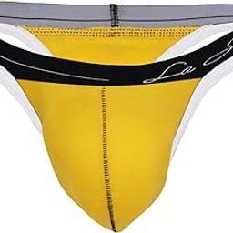 Nice Fit Anti-Microbial Thong for Man Yellow-picture-18