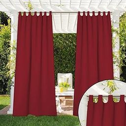 Duronet - Waterproof & Sun Blockage Outdoor & Indoor Deorative Semi Blackout Windproof Loop Curtains (Wine, 4.5 X 5.5 Feet, Polyester), Pack of 2-image-100