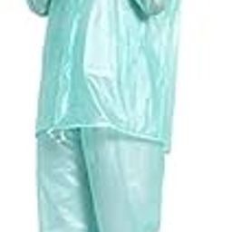Waterproof Rain Coat for Women with Pants Polyester Waterproof Rain Coat Women Rain Coat, Rain Coat for Men Waterproof, Women's Rainwear (Universal, Green)-image-3