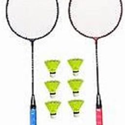 A1VK 2 Badminton Racquet + 6Pc Plastic Shuttle Multicolor Strung Badminton Racquet (Pack of1pair)-picture-10