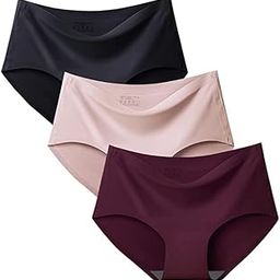 Women's Seamless Hipster Ice Silk Panty, Briefs Woman Seamless Underwear Panties Seamless String Panty (Pack of 3 Multicolor)-picture-54