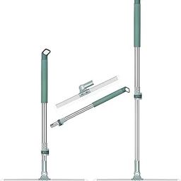 TEKCOOL 50-Inch Rotating Floor Squeegee, Heavy Duty Bathroom Wiper with 180-Degree Swivel Head,Multifunctional Magic Broom Floor Squeegee with Long Handle Adjustable (Green).-16