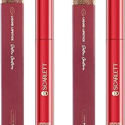 Scarlett Cosmetic Luxe Silk Kiss Liquid Lipstick Combo | Feodora & Cimani Shades | Long-Lasting Matte | Lightweight & Smooth | Pink And Nude |-image-65