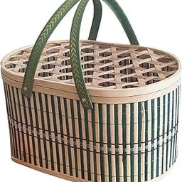 BNF Bamboo Woven Basket Multipurpose Bamboo Basket with Lid for Fruit Bread Cake Hollow Lid | Home & Garden | Kitchen, Dining & Bar | Kitchen Storage & Organization | Food Storage Containers-image-64