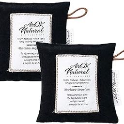AirOK Natural Non Electric Air Purifying Bag, Recyclable, Safe and Non- Toxic, 100% Activated Charcoal Air Freshener Bag for Bathrooms, Cars and Wardrobes - Odor Absorber 200 Gram (Black) Pack-2-image-63