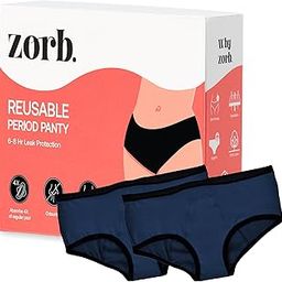 Zorb. Cotton Blend Reusable Period Panty For Women | Comfortable Period Panties For Women Leak Proof | Absorbs Heavy Flow 4X Of Sanitary Pad Blue, Large (Po2)-picture-23