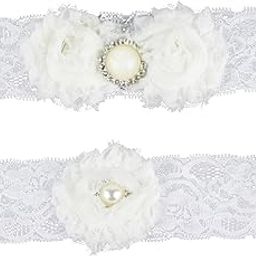 2PCS Wedding Prom Party Bridal Garter Set Elegant Elastic Floral Garter Lace Garter-image-67