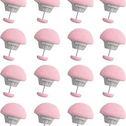 Ayushicreationa Duvet Clips, Duvet Cover Clips, Sheet Button Fasteners, Mushroom Quilt Fixing Pins, Anti-Slip Bed Sheet Holders, Bedding Accessories for Blanket & Comforter | Pink, Pack of 12-picture-24