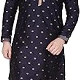 Men's Silk Printed Kurta & Churidar Pyjama Set-image-9