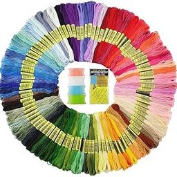DIY Crafts Pack Of 150 Pcs, Bright High, Rainbow Color Embroidery Floss - Cross Stitch Threads - Friendship Bracelets Floss - Crafts Floss - Ske(Pack Of 150 Pcs, Bright High)-image-38