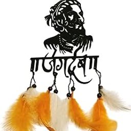 Acrylic Dream Catcher Car Hanging – Handmade Rear View Mirror Ornament with Soft Feathers | Boho Car Interior Decor for Positive Energy | Aesthetic Home & Car Gift (Shivaji Orange White)-image-85