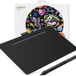 Wacom Intuos Bluetooth CTL-6100/K0-CX Digital Graphics Pen Tablet for Drawing (Black) Medium (10.4-inch x 7.8-inch) | Battery Free Pen with 4096 Pressure | Compatible with Windows, Mac & Android-0