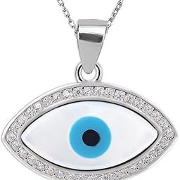 Arihant Gems and Jewels® Stylish 925 Silver Evil Eye Pendant for Men and Women | Unisex Sterling Silver Pendant Necklace | With or Without Chain | Gift for Women and Girls | Valentine's Day Gift for Girlfriend | Includes Certificate of Authenticity and 925 Stamp-image-27