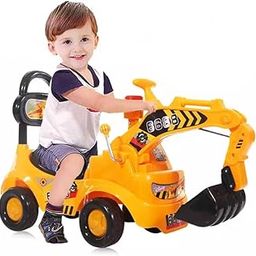 MLU Kids Ride On Crane Push Car, Comfortable Seat with Backrest, Elegant Design, Ride On Toy with Steering, Music for 1-5 Years-picture-20