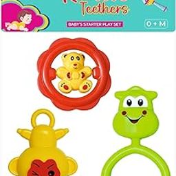 Khelo Toys Non Toxic Multi Coloured bpafree Baby Rattle Toys for Kids (KT103 PMS)-image-20