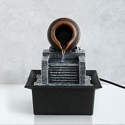 Heart Home Polyresin Tender Flow Water Fountain for Home | Living Room, Office, Reception Fountain for Home Decor Waterfall | Antique Indoor Fountain Showpiece | Multicolor-FV503-image-10