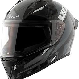 Vega Bolt Macho Black Grey Helmet-L-19