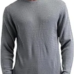 arrow Mens Grey Self-Design Crew Neck Long Sleeve Casual Cotton Regular Fit Sweater-picture-27