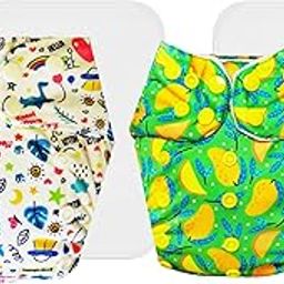 Dumbledo Premium Cloth Diaper with Cotton Insert (Pack of 2) | Dry Feel and Comfortable | 6-Layer Absorbent Pad | Quick Dry | Worry-Free Diapering | 3 Months – 3 Years | Unisex Baby-image-49