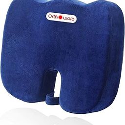 Orthowala® 2 Years Warranty Orthopedic Coccyx Cushion for Hip, Tailbone, Coccyx, Sciatica Pain Relief | Seat Cushion for Chair, Car Seat Cushions | Polyurethane Foam | Removable Cover-26