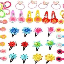 Multicolour Tik Tok Baby Pins, Hair Bands, Baby Tik Tik Hair Clips -Set of 56 Pieces-image-60