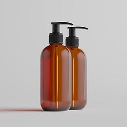 S & A LIFECARE Forest Clay Empty Plastic Pump Bottles Portable Clear Small Cylinder Shampoo Lotion Pump Bottle Dispenser Durable Refillable Containers for Liquid Soap, Massage Oil -300 ml Pack of 2-10