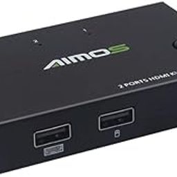 Ubervia® HDMI KVM Switcher 4K 2 in 1 Out KVM Switcher Keyboard Mouse USB Shared Display Synchronization Controller-image-43