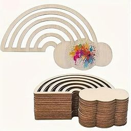 NIYA KRAFTS Lotus Wall Decor Set, 10 x 10 cm, Brown MDF Wood Art Pieces, Pack of 5-image-90