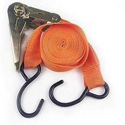 Prachit Polyester Tie Down Travel Car Cargo Ratchet Straps Tensioning Belt // 25Mm X 4.5M Double J-Hooks Ratchet Tie Down Cargo Straps for Bind Luggage in Car Truck and Bike-image-27