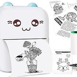 Mini Thermal Printer | Inkless Sticker Printer | USB APP Control Inkless Printer | Wireless Mini Pocket Printer for Labels, Stickers, Photos, Bookmarks, Cards, White-29