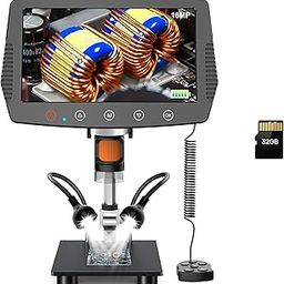 Hayve 9 '' LCD Digital Microscope, 1500X Magnification Coin Microscope with 16MP Camera, Micro Soldering Microscope for Adults, 32GB Card Included, Wired Remote, Compatible with Windows/Mac OS-15