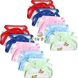 Little Boo new born Baby's Cotton Cloth Diapers/Langot/nappy U Shaped Washable and Reusable Nappies (Multicolour,0-6 Months) Pack of 10-9