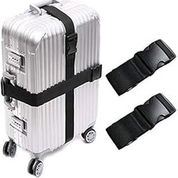CNB Luggage Straps Suitcase Lock Belt Strap Heavy Duty Luggage Straps Rainbow Color Adjustable Suitcase Belts for Traveling Business Trip (Pack of 2 Pc, Multi - Color)-image-34