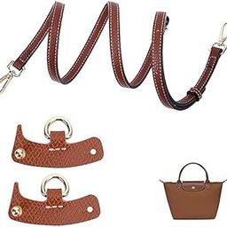 Bag Replacement Strap, 1 Piece Brown PU Leather Handbag Purse Shoulder Straps Adjustable for Mini Bag, Mini Pouch Replacement Shoulder Strap with Leather Buckles-image-3