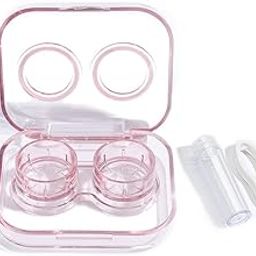 wolpin Plastic Travel Contact Lens Case Box Case See Through Leakproof, Potable Lens Box For Man And Women(Transparent, Pink)-picture-20
