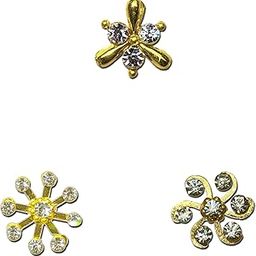 Floral Nose Studs Stick Ons Self Adhesive Non Piercing Nose Studs (Nosestud007)-22