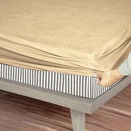 Medisleep 100% Waterproof & Dustproof Mattress Protector | Terry Cotton Breathable and Hypoallergenic Soft Fitted Bed Protector (75x30, Beige)-image-41