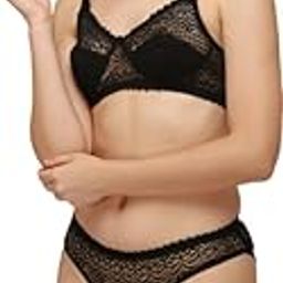 Lace Self Design Bra & Panty Set for Women (Pack of 1)-image-88
