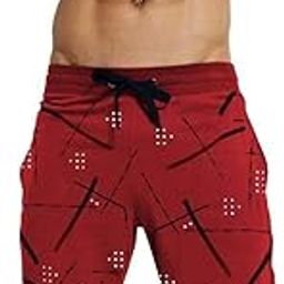 Men's Cotton Beach Printed Bermuda Shorts-(Multicolour,Large)-(A07)-24