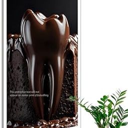 Chocolate periodontium Dental clinic poster StatusRing non adhesive unframed-14