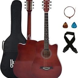BLUEBERRY B-D38, Acoustic Guitar Kit Inbuilt Truss Rod, with Bag, Strap, One Pack Strings And Picks - 38 Inch (MAROON BROWN)-picture-16